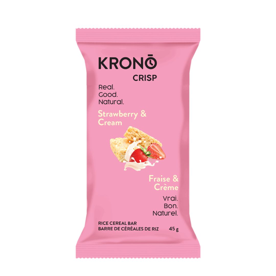 Image KRONO Crispy rice squares STRAWBERRY CREAM